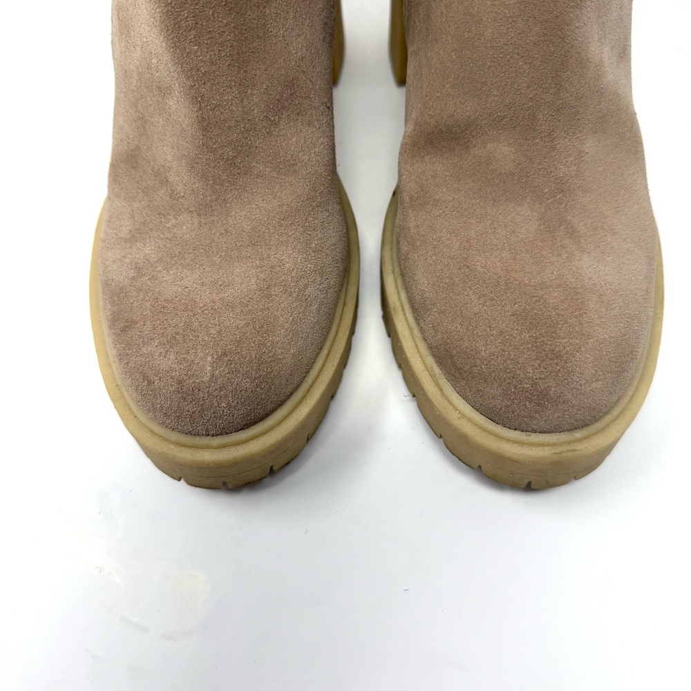 Dolce Vita Cashe H2O Taupe Suede Lug Sole Ankle Platform Boots 8.5 Waterproof - Picture 5 of 16